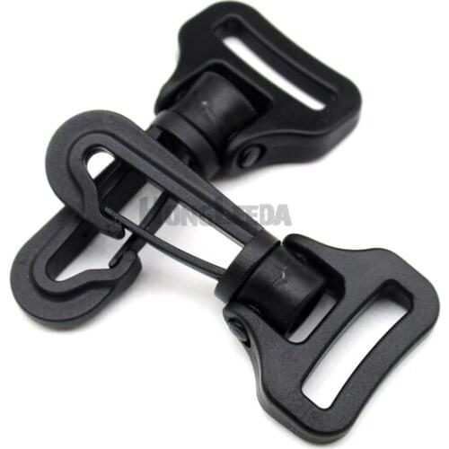 30pcs/lot M008S-25mm 1inch black POM plastic spring snap clip hooks backpack carabiner swivel snap hook paracord strap hooks