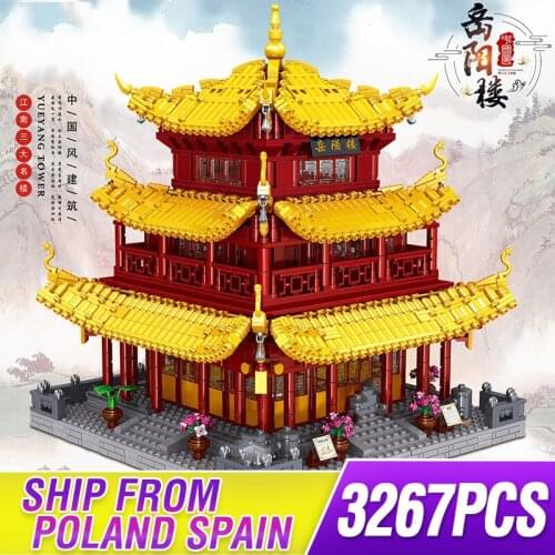 3267PCS Chinese Architecture Building Model Toys The Yue Yang Tower Set Building Blocks Bricks Kids DIY Toys Christmas Gifts