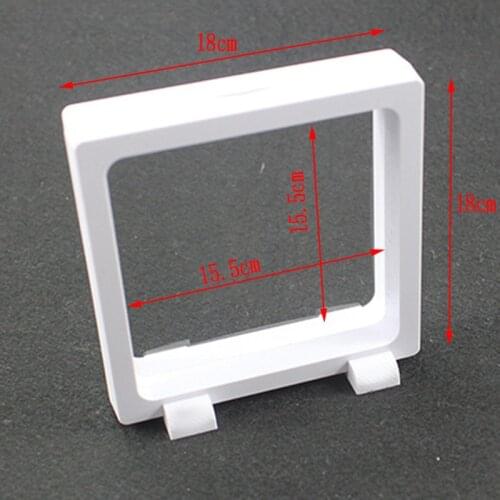 7x7Inch PET Elastic Membrane Jewelry Ring Pendant Display Stand Holder Packaging Box Protect Jewelery Floating Presentation Case