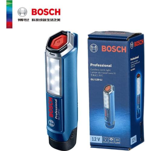 Bosch GLI 120-LI rechargeable lighting 6 LED lights, 300 lumens 12V lithium battery handheld LED Light BOSCH Compact Stick light
