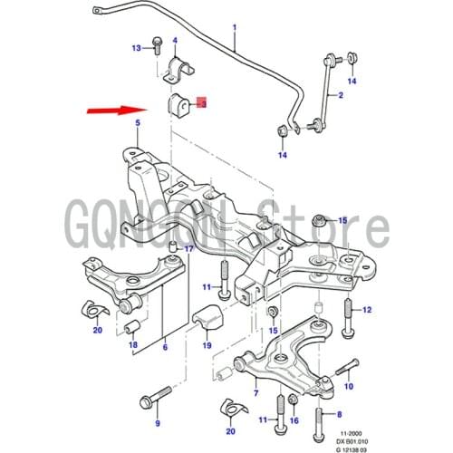 CAR balance rod rubber sleeve Front For dMo nd eoF ies ta Balance rod bushing Front parallel rod rubber sleeve