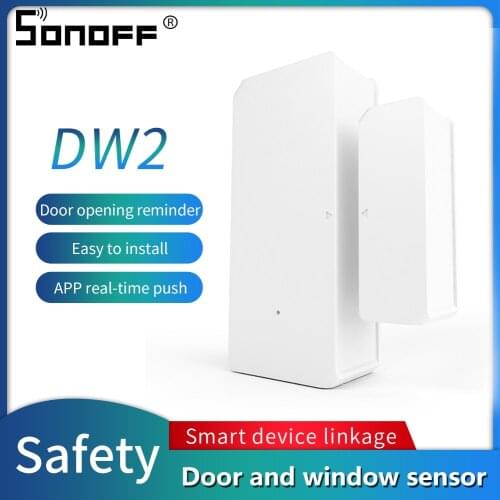 SONOFF DW2 Wifi Door Window Sensor Wireless Connection Work With e-WeLink APP Alert Notification Smart Home Security Alarm