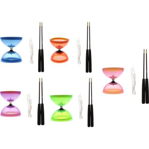 Diabolos Chinese YoYo 1-Bearing Diabolo Set with Aluminum Sticks and String
