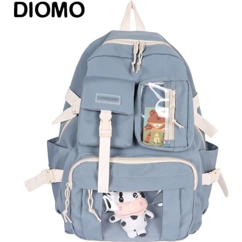 DIOMO 2021 New Kawaii Bag Backpacks for School Teenagers Girls Book Bag Cute Waterproof Travel Backpack Purse for Women