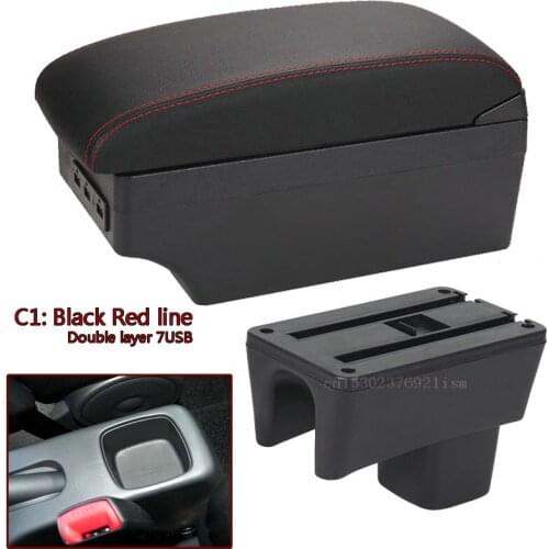 For Suzuki Swift Armrest Box 2005-2019 Car Armrest car accessories interior storage Box Retrofit parts USB 2011 2014 2017 2018