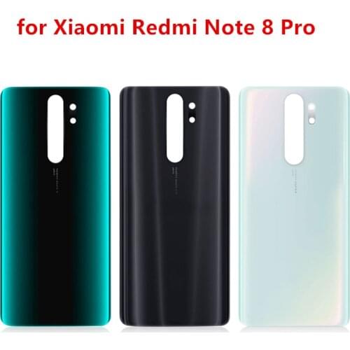 For Xiaomi Redmi Note 8 pro Battery Back Cover Rear Door Housing Side Key Replacement Repair Spare Parts