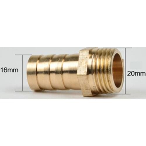 DN15 G 1/2" BSP Male Thread Brass 16mm Hose Barb Tail Pipe Fitting CouplingConnector Joint Adapter