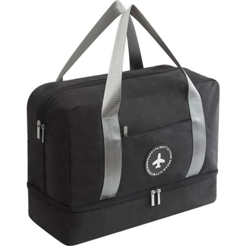 Double Layer Waterproof Travel Bag Bottom Shoes Organizer Fitness Sport Duffel Bag Carry On Luggage For Travelling