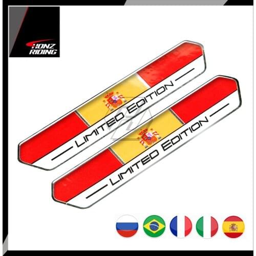 Spain Italy France Russia Flag Limited Edition Sticker for Aprilia Ducati MONSTER Duke Benelli for Vespa Decals