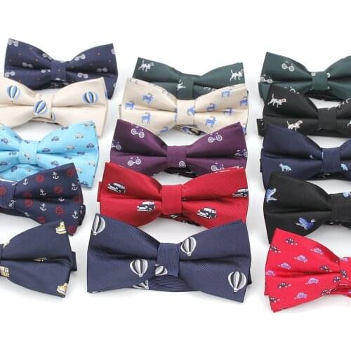 Brand New Style Mens Cartoon Bowtie For Men Polyester Jacquard Animal Bow tie Wedding Business Suits Bowties Gravatas Butterfly
