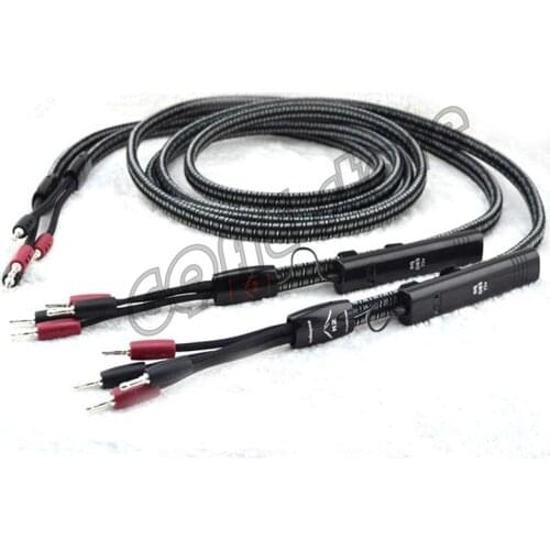 Hifi A pair speaker cable free update NEW 72V DBS silver Banana spade plug AMP CD DVD player Speaker cable without battery