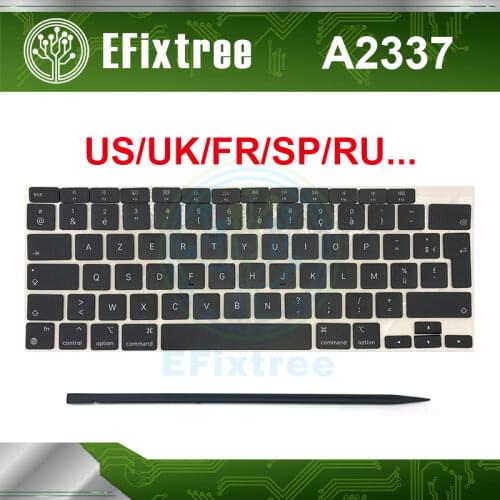 Laptop A2337 Key Keycaps Keys Cap Keyboards Keycap US UK Russian French Spanish For Macbook Air Retina 13" M1 EMC 3598 2020