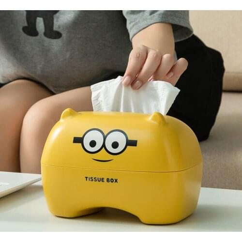 Tissue Box Cartoon Cute Creative Household Simple Living Room Coffee Table Napkin Storage Tray