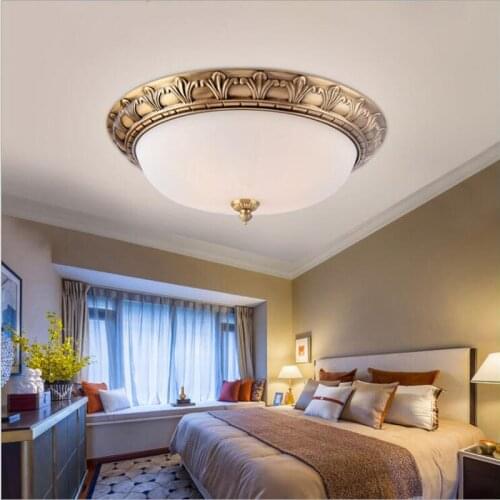 L Jane European-style ceiling lamp living room bedroom retro round lamps foyer restaurant corridor balcony copper ceiling lamp