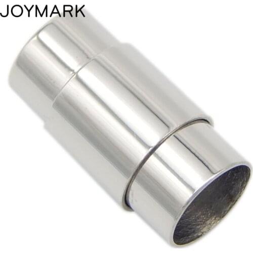 8mm Hole Barrel Shape Stainless Steel Magnetic Clasps For DIY Leather Bracelets Necklaces Jewellery Making BXGC-097