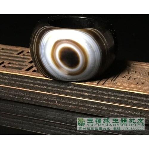 Natural agate ring for men with texture handmade brand mens rings jade jewelry natural stone jade jewelry