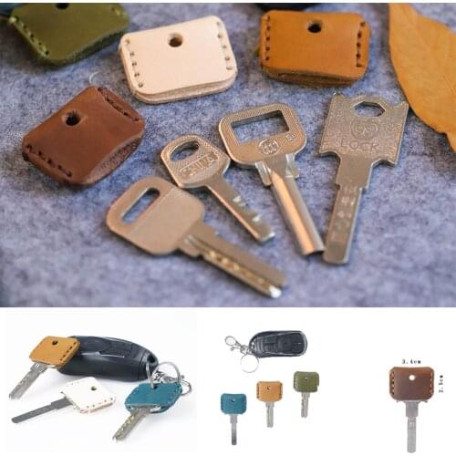 CDCOTN 2019New Car Keychain Handmade Leather Key Rings Set Car Keychain Creative Small Gift Car Key Holder Auto Car Accessories