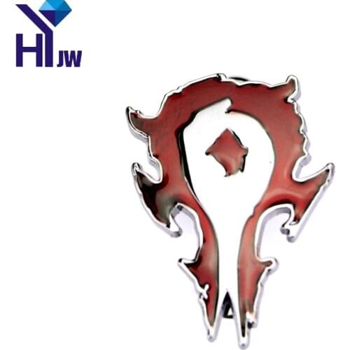HEYu New Fashion Game Movie WOW Alloy Metal Badge Brooch DOTA Alliance Horde Cosplay Brooch Pins for Shirt Jewelry