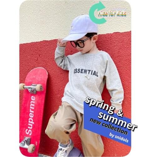 2021 Autumn Childrens Sweatshirt Korean Childrens Sweater Reflective Sleeves Boys Cotton Sweatshirt for Boys Baby Clothes 2-9Y