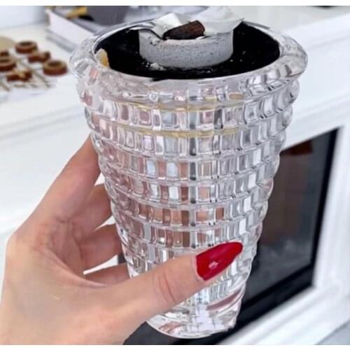 15x11cm crystal Transparent vase small size oval vase gift Glazed Pot Fascination Luxry Crystal Artwork Desktop Arab Home Decor