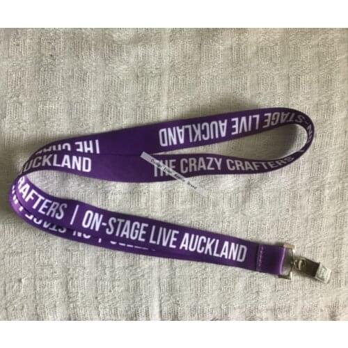 Purple lanyards Custom Discount Promotion Exhibition Lanyards Design Customized Crocodile Clip Personalized Lanyards