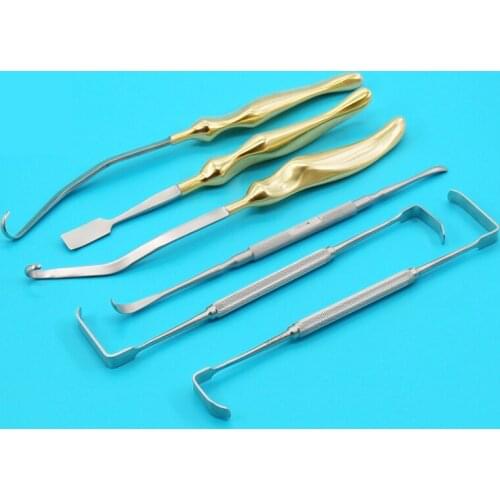 Costal cartilage six-piece nose shaping instrument costal cartilage stripper hook stripper double end left and right shovel type