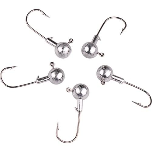 50pcs Japan Lead Jig Head Fishing Hooks Set 1g - 20g Fish Hook Saltwater for Soft Carp Fishing Lure Fishhooks with Hard Box T45