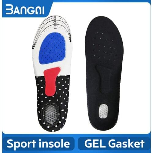 3ANGNI 1 Pair Sport Running Soft Silicone Gel Insoles For Feet Man Women Orthopedic Pad Shock Absorption Arch Support Shoes Sole