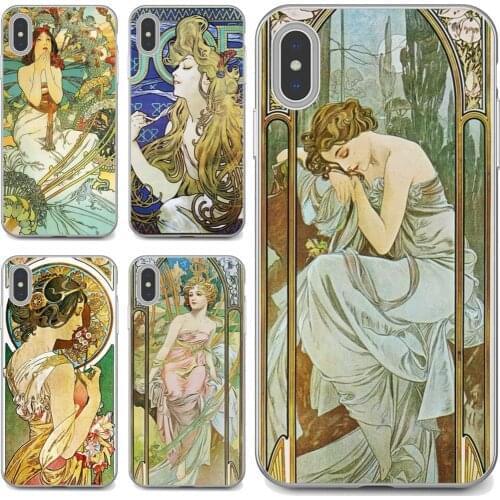 Silicone Bag Case For Xiaomi poco X3 nfc F2 Pro M3 Mi 5X 6X Max Mix 1 2 2S 3 Mi5 Mi6 Mi3 Mi4 art-poster-ALPHONSE-MUCHA