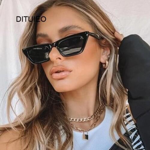 Fashion Black Square Sunglasses Women Brand Designer Retro Sun Glasses Female Cat Eye Small Frame Vintage Unisex Oculos De Sol