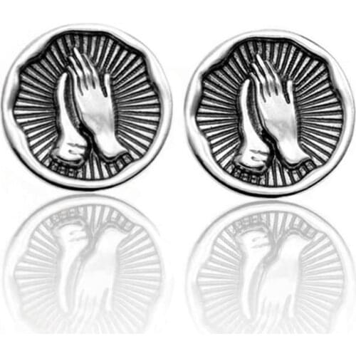 Specialized Vintage Hand Prayer Stud Earrings For Women Christian Brincos Earings Christmas Fashion Jewelry