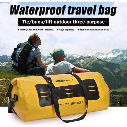 Motorcycle Back Seat Bag Large Capacity Storage Bag 40L Outdoor PVC Dry Sack Bag Waterproof