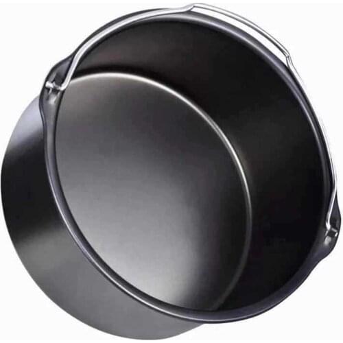 VOGVIGO 6" 7" 8" Air Fryer Non-Stick Cake Barrel Dish Baking Oven Pan Tray Frying Basket Cake Barrel Kitchen Accessories