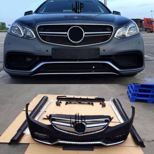 W212 E63 FRP Unpainted Car Body Kit Front Bumper Rear Bumper Side Skirts For Mercedes-Benz W212 E300 AMG style 14-16