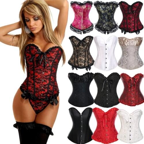 Miss Moly Women Sexy Corsets Lingerie Bustiers Steampunk Corset Top Waist Gothic Clothing Corselet Brocade Zip Steel Boned