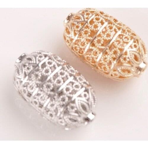 Jewelry Spacer Loose JewelrySets Beads African Findings 15*18*32mm 10pcs/lot Column shape bead Alloy Zinc Gold and Silver