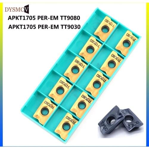 100% original APKT1705 PER EM TT9080 TT9030 carbide insert milling turning tool insert APKT 1705 milling cutter CNC cutting tool