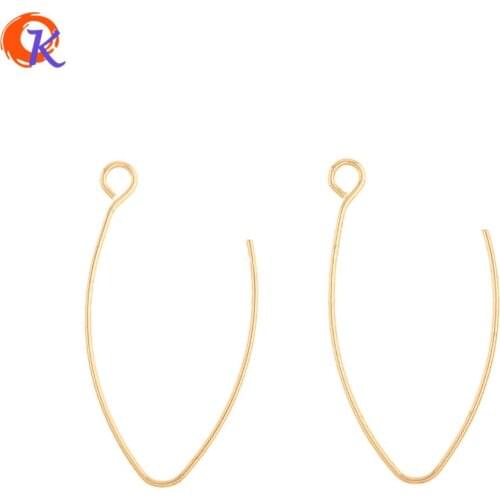 Cordial Design 100Pcs 16*30MM Earring Findings/DIY Making/Genuine Gold Plating/Jewelry Accessories/Hand Made/Earrings Hooks
