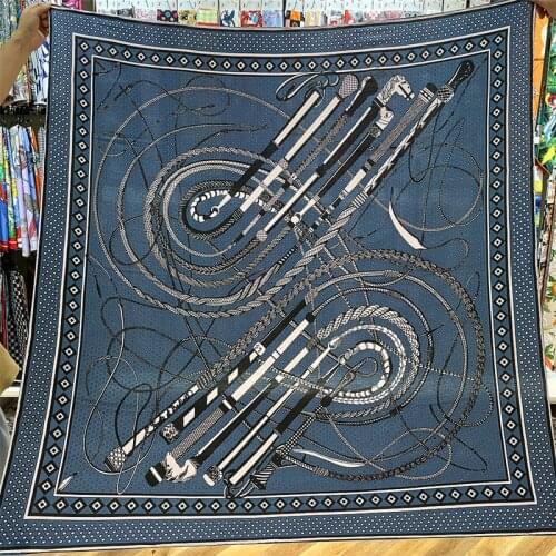 135CM Cashmere Scarf Women Manual Hand Rolled Shawls Tassel Chain Square Scarves Wrap Bandana Luxury Brand Hijab Female Foulards