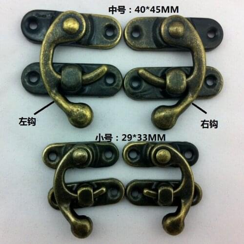 40*45mm Box clasp Shackle Ox horn Wooden wine box hasp Gift Box buckle No. shackle Lock horns Wholesale