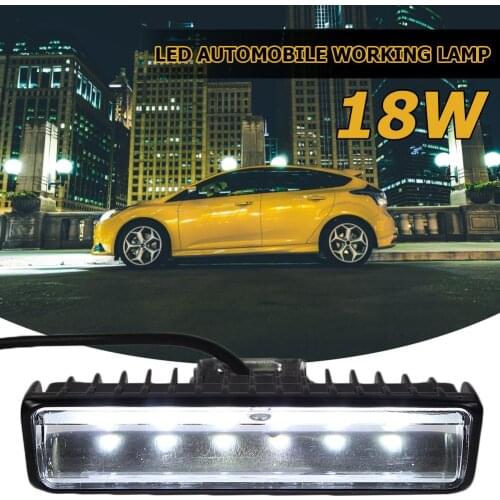 6LED Work Lamp 18W 6500K Shockproof Waterproof Super Energy Saving High Brightness Long Life Off-road Vehicle Spotlight Black