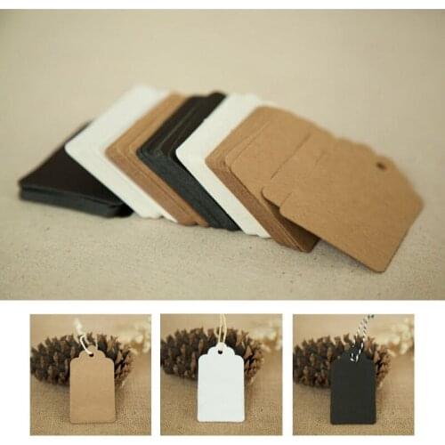 7x4cm kraft paper tags baking cake cookie candy bags hang tag paper labels bakery handmade DIY decor party supplies 50 100 pack