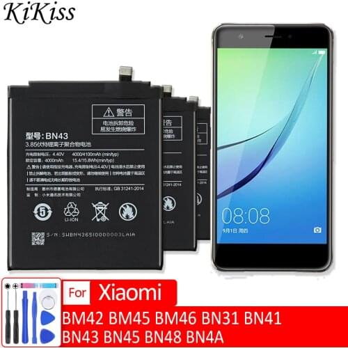 Battery For Xiaomi Redmi Note 2 3 4 4X 5 5A 6 7 Pro Model BM42 BM45 BM46 BN31 BN41 BN43 BN45 BN48 BN4A BM 46 BN 31 41 43 45 48
