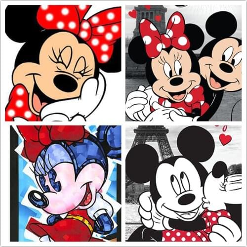 Disney Mickey Mouse Donald Duck 5d Diamond Painting Full Square/Round Diamond Embroidery Mosaic Diy Cross Stitch Kits Home Decor