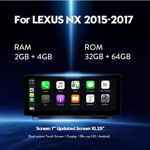 Car GPS navigation radio multimedia player for Lexus NX 2015 2016 2017 android system DVD stereo video player FM 10.25inch