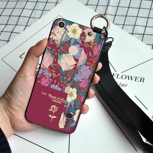 Flower Wrist Strap TPU Case For Xiaomi Redmi Note 5A Prime Y1 Lite Lanyard Holder Funda Cover For Redmi Y2 S2 K20 Pro K30 Ultra