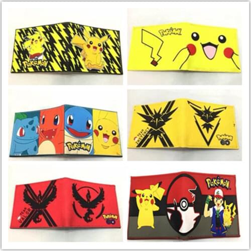 Pokemon pencil case Pikachu silicone PU coin purse mini bag student men and women card bag leather wallet birthday gift