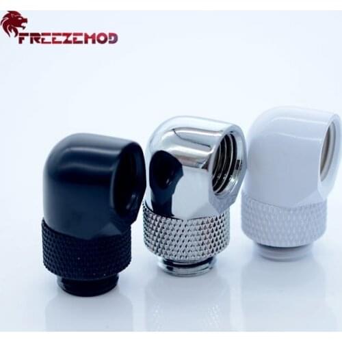 FREEZEMOD high quality 360 degree rotary elbow adapter 90 degree right angle computer pc water cooler fitting.HXZWT-B90