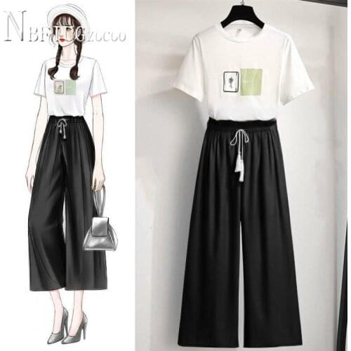 Short Sleeve T Shirt And Drawstring Pants Women Sets S-2XL Female Sets