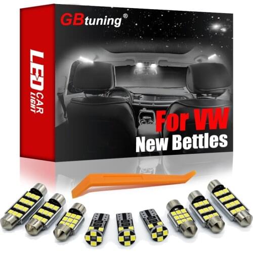 Canbus LED 7PCS For 1998-2010 VW new bettles Vehicle Ceiling Trunk Dome Indoor Lamp Interior Auto Bulb Light Accessories Kit